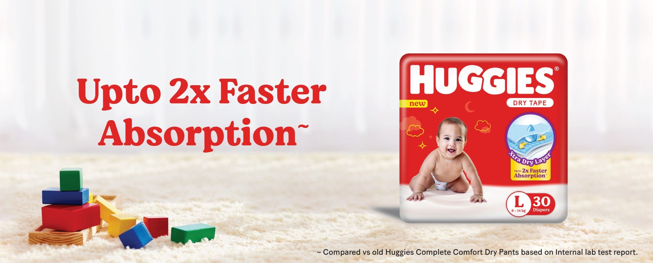 HUGGIES DRY TAPED DIAPERS